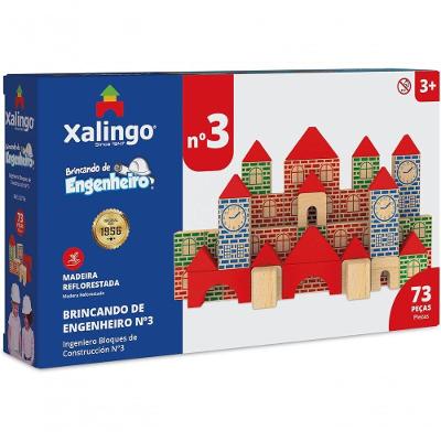 Brinquedo Educativo Brincando de Engenheiro III 73 Peças Xalingo