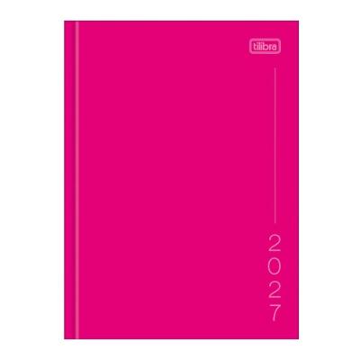 Agenda Costurada Pepper 2027 Tilibra Capa Dura 12,3x16,6cm Rosa