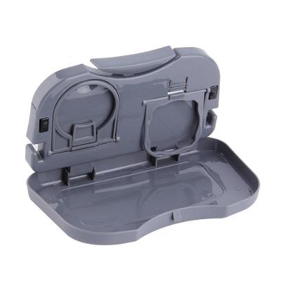 Bandeja Portátil para Carro Mesa de Refeição Dobrável Plástico ABS Organizador Viagem Cinza Yeet