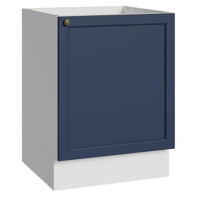 Balcão Vik 1 Porta MDP 60CM Branco e Azul Madesa