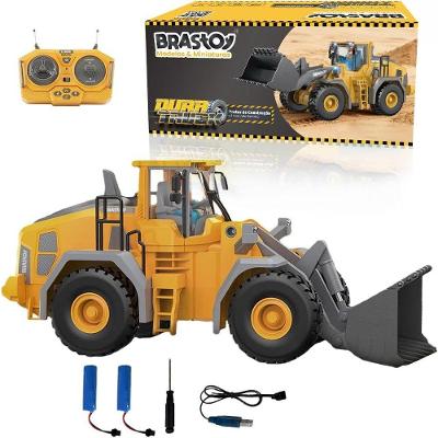 Carregadeira de Controle Remoto Brinquedo Infantil 2.4GHz Recarregável Amarelo com LED