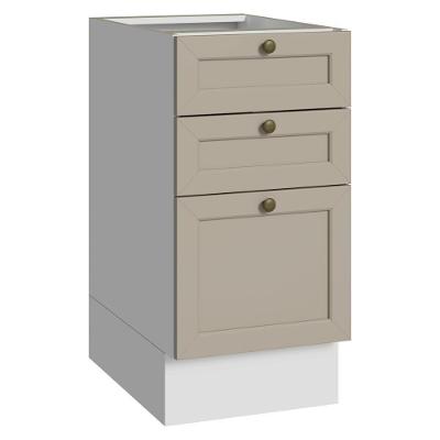 Balcão de Cozinha Vik 3 Gavetas MDP 40CM Branco e Crema