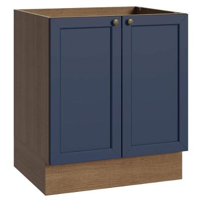 Balcão de Cozinha Vik 2 Portas sem Gavetas MDP 70CM Rustic-Azul