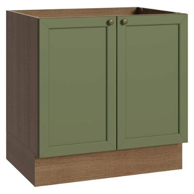 Balcão de Cozinha Vik 2 Portas MDP 80CM Rustic Verde Madesa