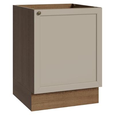 Balcão de Cozinha Vik 1 Porta MDP 60CM Rustic e Crema Madesa