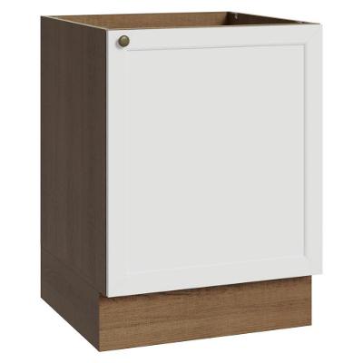 Balcão de Cozinha Vik 1 Porta MDP 60CM Rustic e Branco Madesa