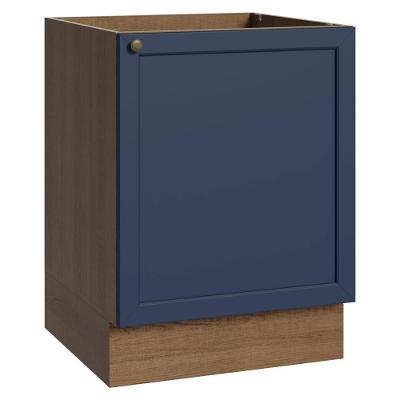 Balcão de Cozinha Vik 1 Porta MDP 60CM Rustic e Azul Madesa