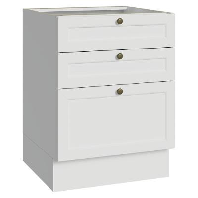 Balcão Vik 3 Gavetas sem Porta MDP 60CM Branco Madesa