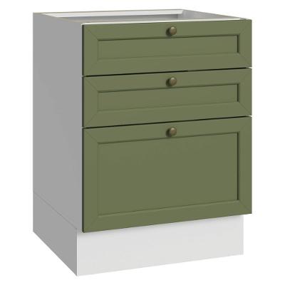 Balcão Vik 3 Gavetas MDP 60CM Branco Madesa