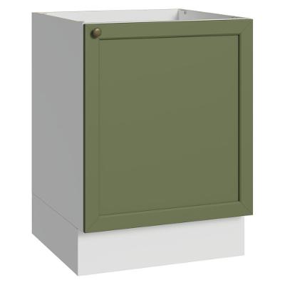 Balcão Vik 1 Porta MDP 60CM Branco e Verde Madesa