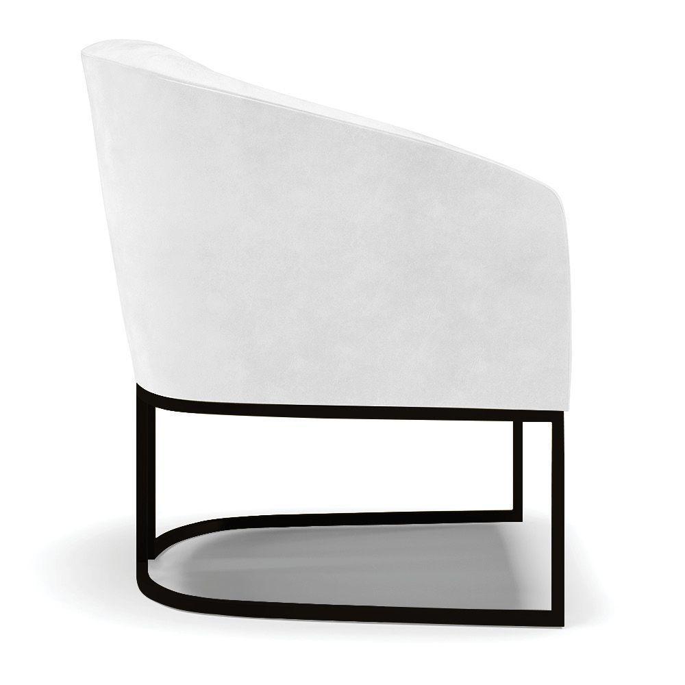 Poltrona Stella Corano Base Industrial Preto - D'Rossi Cor Branco - 5