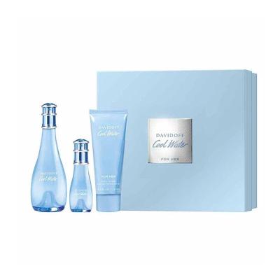 Kit Cool Water Feminino Eau de Toilette Aromático 100ML + Body Lotion 75ML Davidoff