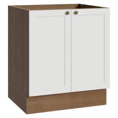 Balcão de Cozinha Vik 2 Portas MDP 70CM Rustic e Branco Madesa