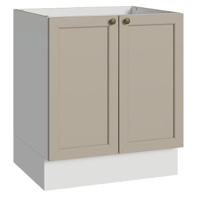 Balcão de Cozinha Vik 2 Portas MDP 70CM Branco-Crema Madesa