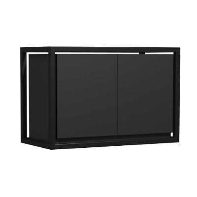 Armário Aéreo Industrial 60x30cm 2 Portas Funcional Preto Venturi