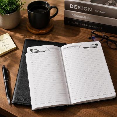 Agenda Anual Animativa Verona 168 Folhas Compacta Preto