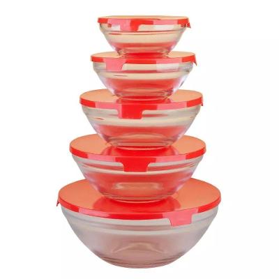 Conjunto 5 Potes de Vidro Cazza Classic Herméticos para Mantimentos Alimentos Grãos e Temperos