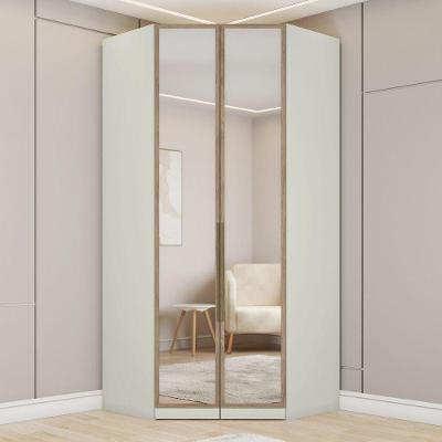 Canto Closet Bellagio 3 Gavetas 4 Prateleiras MDF-MDP 109,5CM Bege