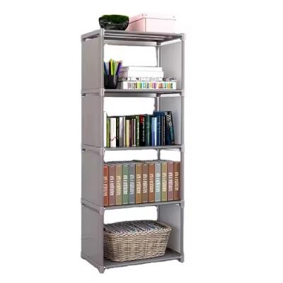 Estante Organizadora Modular 5 Prateleiras Multiuso Plástico e Metal e TNT para Livros e Limpeza