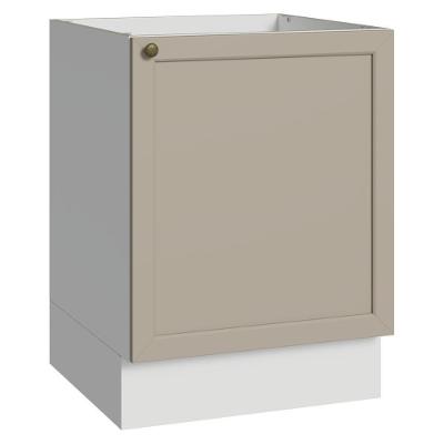 Balcão Vik 1 Porta MDP 60CM Branco e Crema Madesa