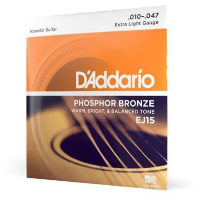 Encordoamento para Violão EJ15 Timbre Brilhante Inox D'Addario