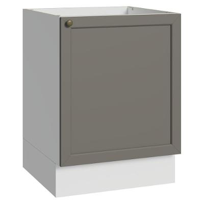 Balcão Vik 1 Porta 1 Prateleira MDP 60CM Branco-Cinza