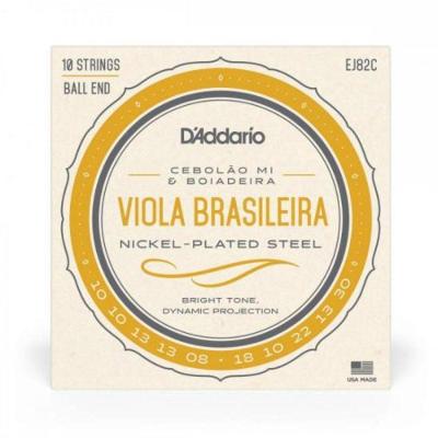 Encordoamento para Viola Brasileira EJ82C Mi Boiadeira Sonoridade Rica Aço Niquelado D'Addario