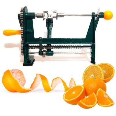 Descascador de Laranja Manual com Manivela Ajustável Aço e Aço Inoxidável para Mesa Verde Escuro