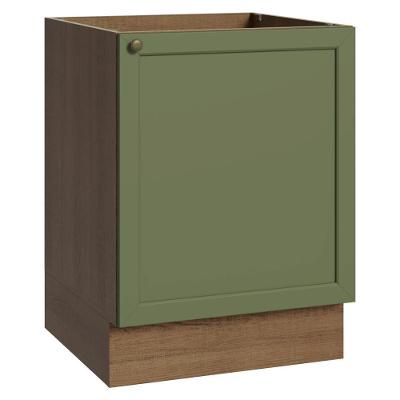 Balcão de Cozinha Vik 1 Porta 1 Prateleira MDP 60CM Rustic Verde