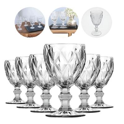 Jogo de Taças de Vidro Diamond Cristal 325ML 6 Peças Transparente