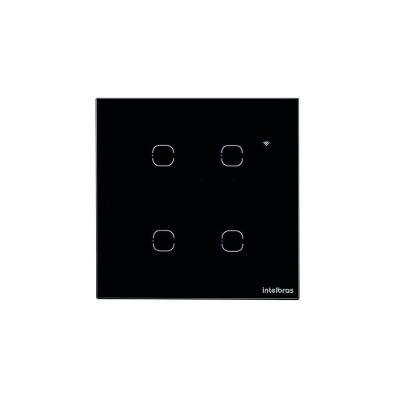 Interruptor Smart EWS1004 4 Teclas Touch com Wi-fi Preto Intelbras
