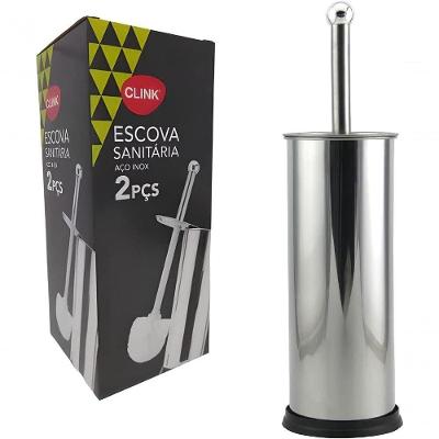 Escova Sanitária CK745 Prática Higiênica Aço Inoxidável Banheiro Vaso Sanitário Inox