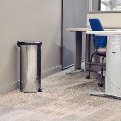 Lixeira New 30L Aço Inox com Pedal Polido Inox Tramontina