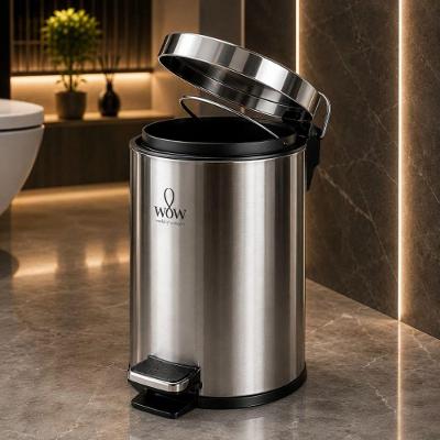 Lixeira Inox 5L Aço Inox com Pedal Balde Removível Inox