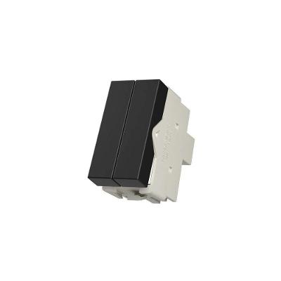 Módulo Interruptor Duplo Simples Infiniti Plus Colors 10A Preto Margirius