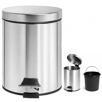 Lixeira Cozena 12L Aço Inox com Pedal Balde Interno Prata
