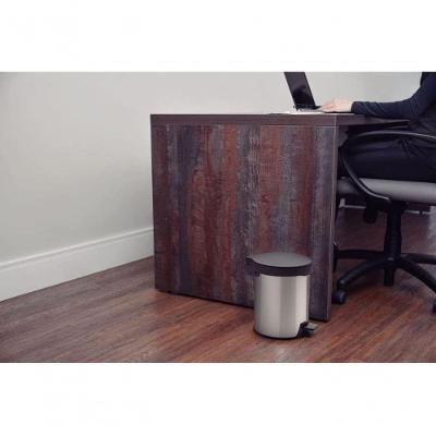 Lixeira New 5L Aço Inox com Pedal Pegador para Transporte Tramontina