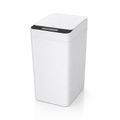 Lixeira Inteligente 13L com Sensor de Movimento Plástico Abertura Automática à Prova d'Água Branca