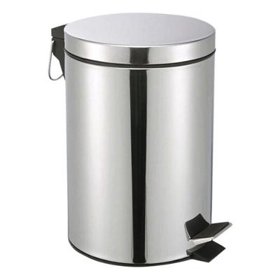Lixeira Aço Inox 5L com Pedal Cesto Interno Removível