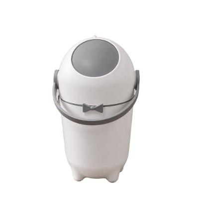 Lixeira Antiodor para Fraldas 10L Plástico com Abertura Manual Branco