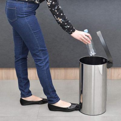 Lixeira New 20L Aço Inox com Pedal Polido Inox Tramontina
