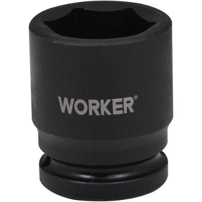 Soquete Sextavado Impacto 3-4 32mm Worker em Aço Cromo Molibdênio
