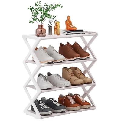 Sapateira Organizadora 8 Pares Branca em ABS TNT e Metal para Calçados e Brinquedos Yeet