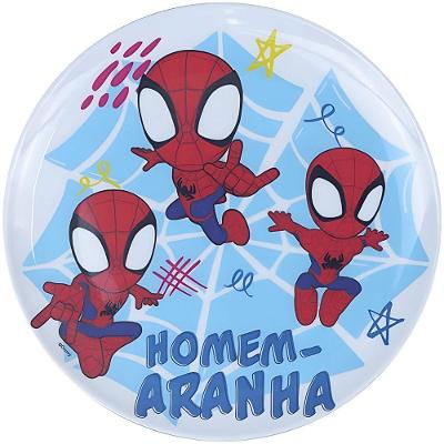 Prato Homem Aranha Melamina para Uso Azul Tuut