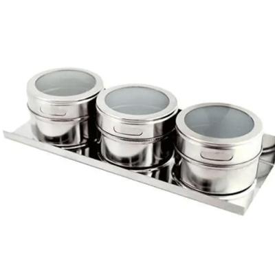 Porta Condimentos CK4079 Magnético Inox 3 Peças Cozinha Clink