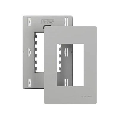 Placa para Módulos Horizontais Infiniti Plus Colors 4x2 Níquel Margirius