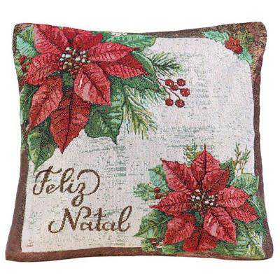 Capa de Almofada Decorativa Feliz Natal Decoração Natalina Toque Super Macio Vermelho Bene Casa