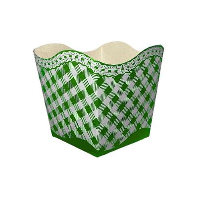 Cachepot Xadrez Papel Cartão 6 Unidades Verde Escuro Kaixote