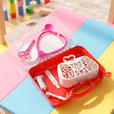 Brinquedo Maleta Meu Consultório Médico Kit 6pçs Vermelho