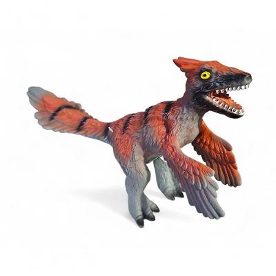 Boneco Pyroraptor com Som e Luz Laranja JR Toys
